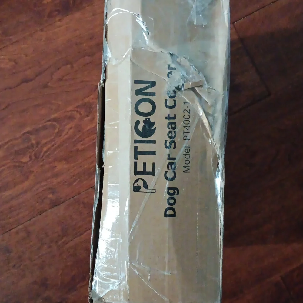 Peticon Dog Car Seat Cover with mesh window for back seat black NIB